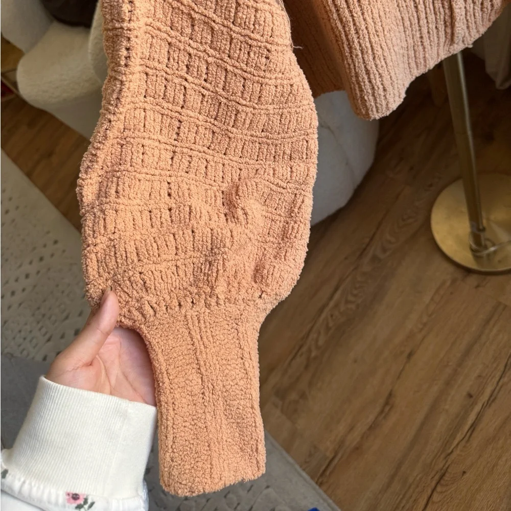 Free People Be Yours Cowl Neck Pullover Sweater in Soft Brown | Small Petite - Picture 2 of 9